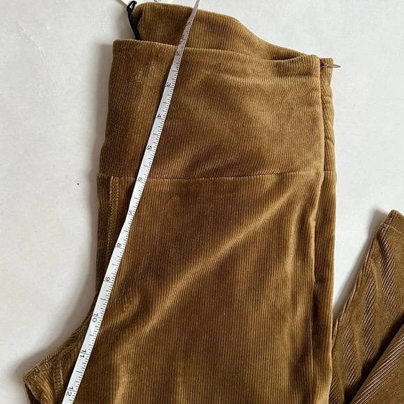 YaYa Velour Velvet Leggings Khaki Green Stretchy Comfort Size Small S  NWT - Picture 7 of 12